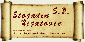 Stojadin Mijatović vizit kartica